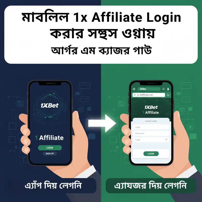 মোবাইলে 1x Affiliate Login করার গাইড